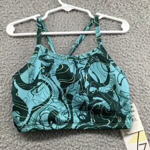 Z by Zella Girl's Meridian Print Bikini Top Teal Reef‎ XS (5/6)